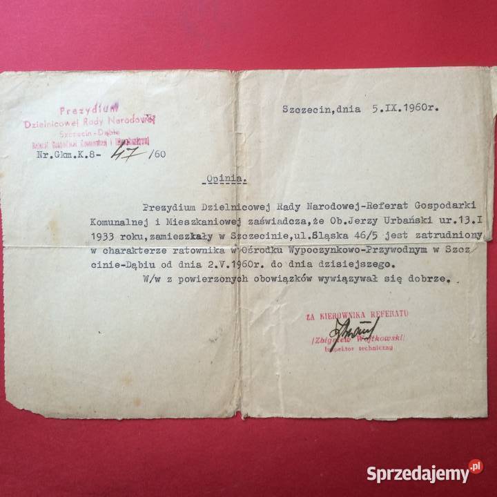 1408 Opinia i Przedłużenie Umowy Urbański Szczecin