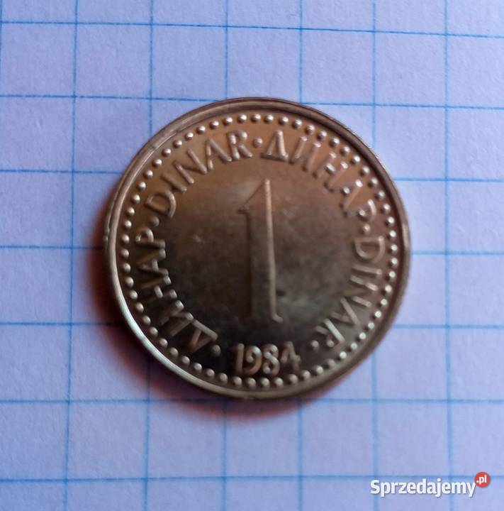 1 Dinar 1984 Jugosławia Piszczac