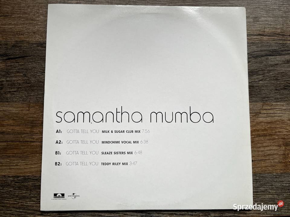 Samantha Mumba Gotta Tell You remixy popclub płyta winylowa Błażejowice