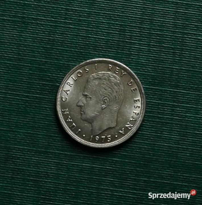 HISZPANIA 5 peset 1975r 77 w gwiazdce Gliwice sprzedam