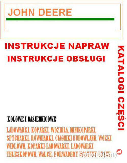John Deere 407 3420 3200 3400 3220 katalog Kielce