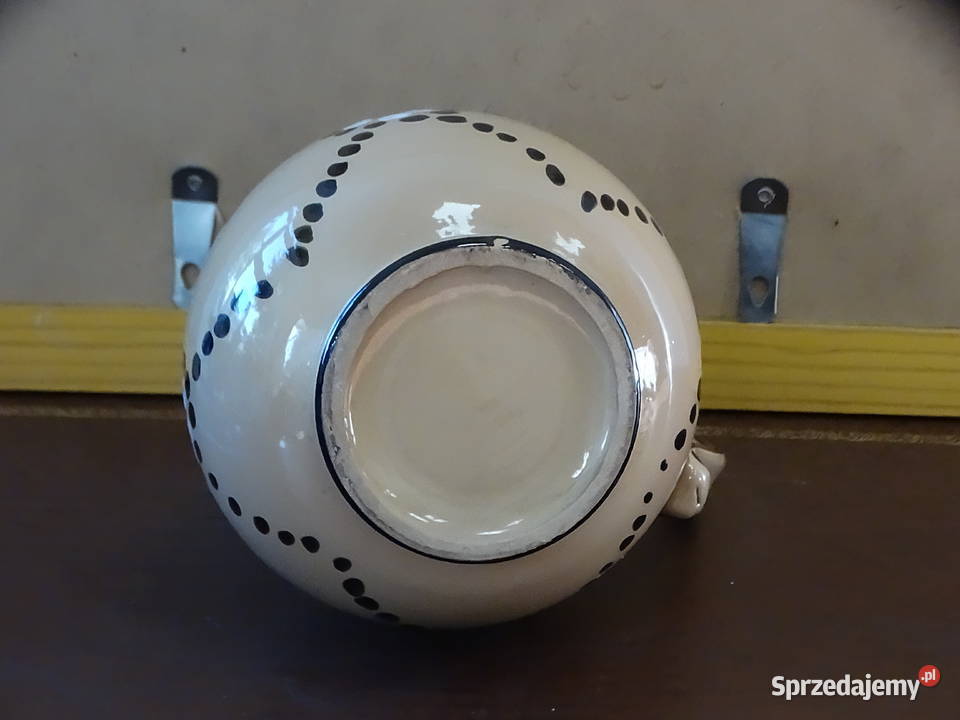 Ceramiczny dzbanek wazon ręcznie malowany retro Biłgoraj sprzedam
