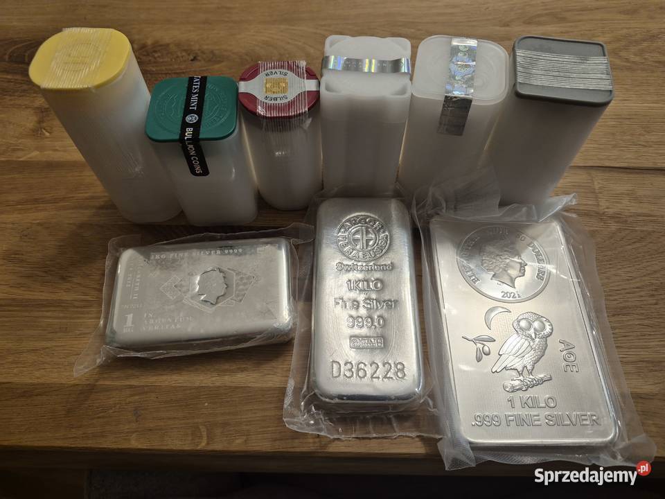 Srebrne monety i sztabki Gdańsk