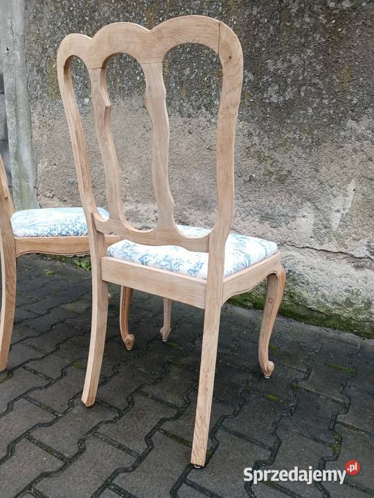 Krzesła drewniane tapicerowane rustykalne boho Krzesła Leszno