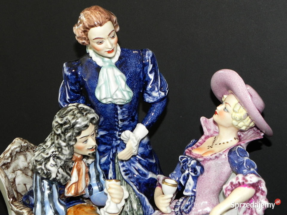 Roceram porcelana grupa figuralna Dyskusja kolor Środa Wielkopolska sprzedam