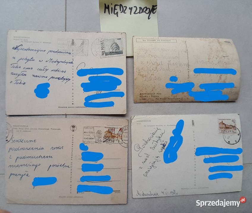 Stare kartki pocztowe pocztówki PRL Bałtyk Łeba Pocztówki i karty telefoniczne Kolekcje śląskie Dąbrowa Górnicza