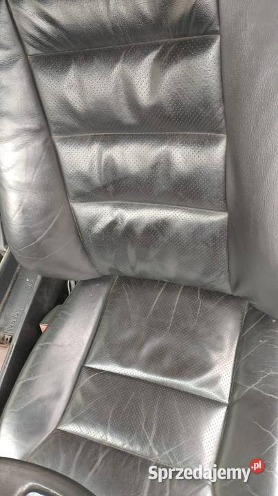 Tapicerka czarne skóry Mercedes W124 kompletne osobowe