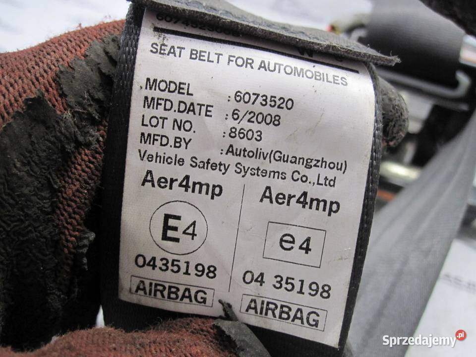 HONDA CRV III pas bezpieczeństwa lewy przód osobowe Pasy bezpieczeństwa