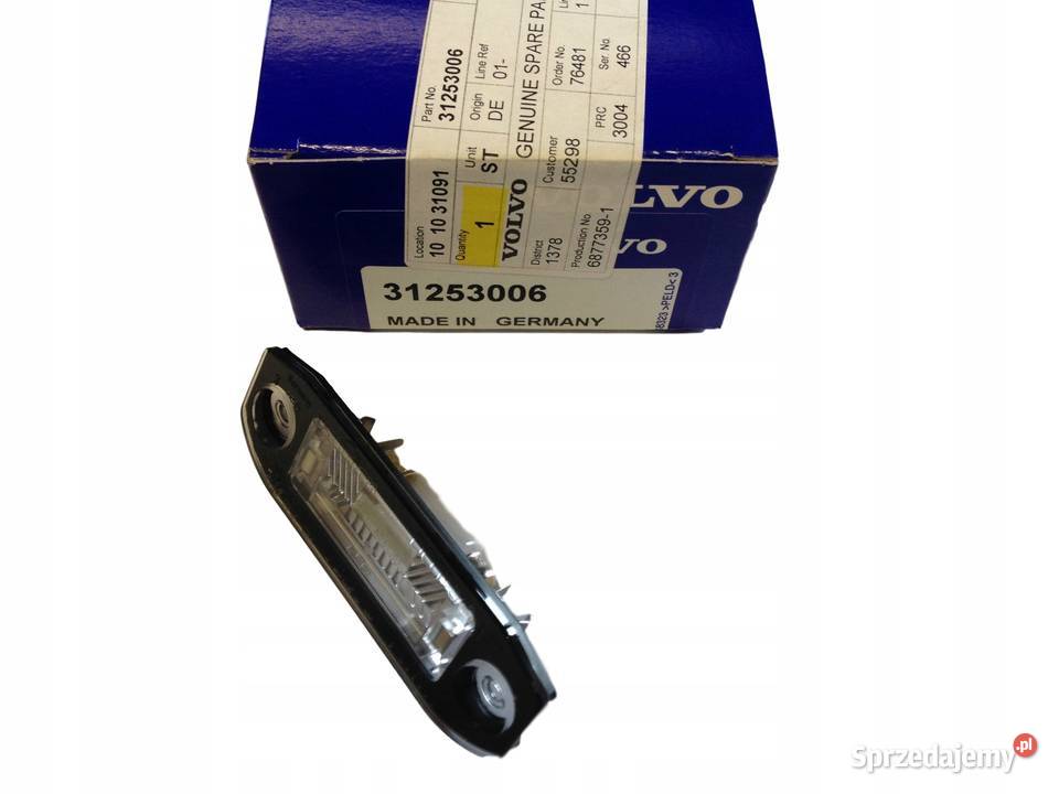 VOLVO S40 V50 lampka podsw tablicy rejestrac OE Bielany Wrocławskie