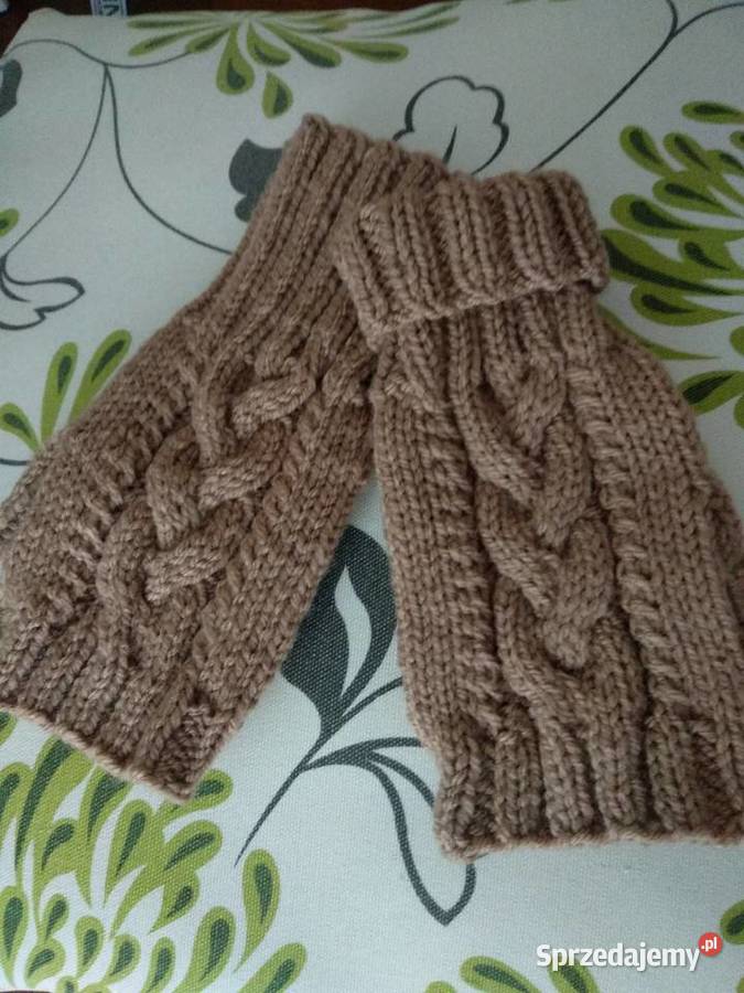 Mitenki rękawiczki beż mazowieckie