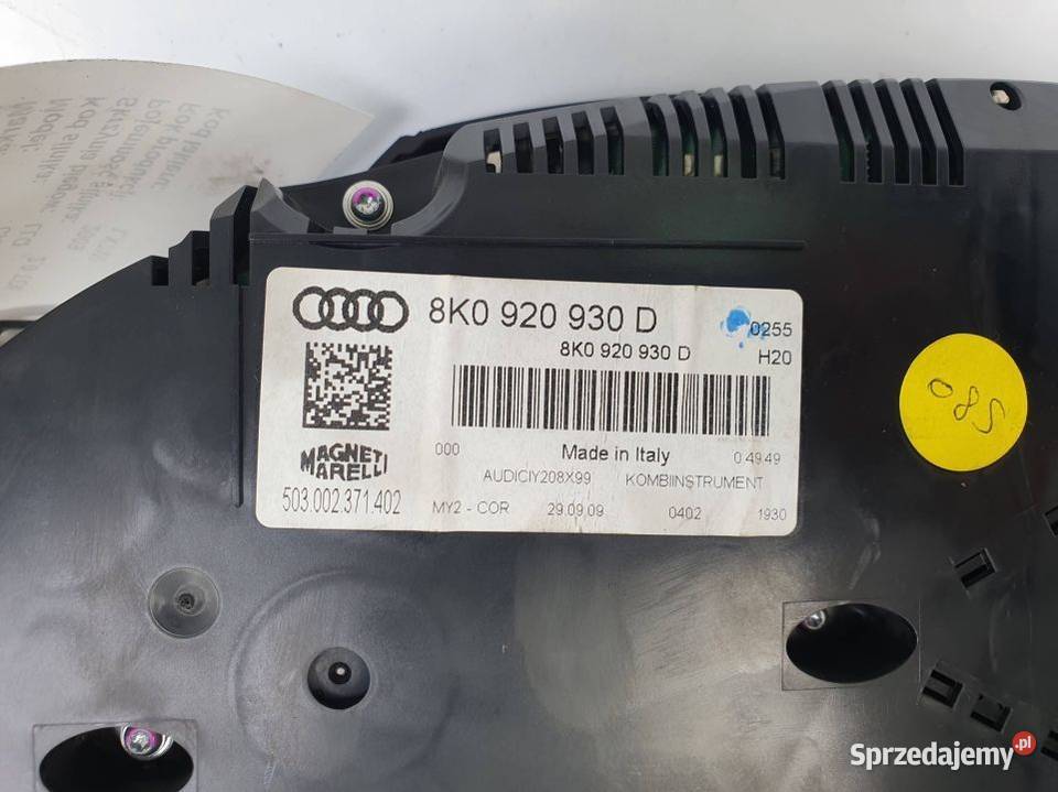LICZNIK ZEGAR AUDI A4 B8 8K0920930D