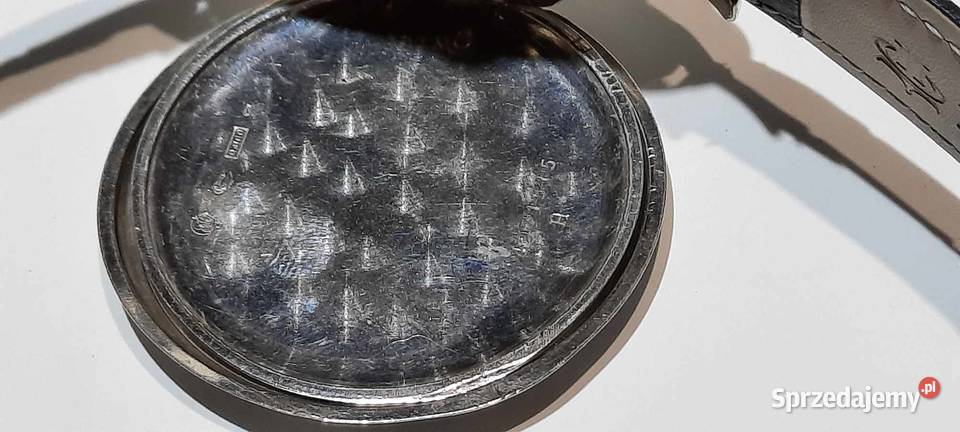Zegarek Omega Pasówka czarna w srebrze K1550 Zegarki i Biżuteria