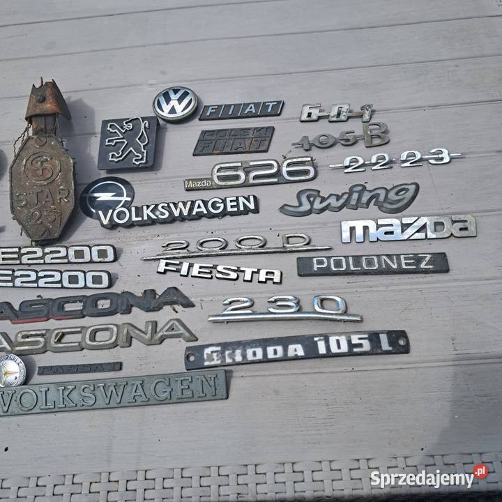 Stare emblematy samochodowe Oleśnica