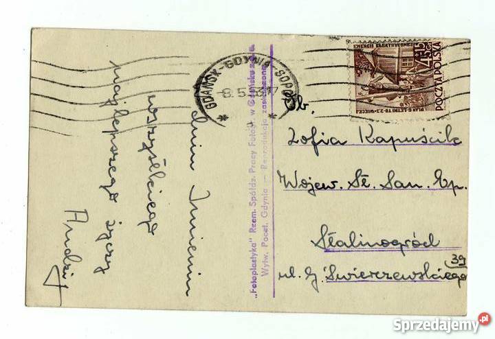 POCZTÓWKA IMIENINOWA CZARNO BIAŁA świętokrzyskie sprzedam