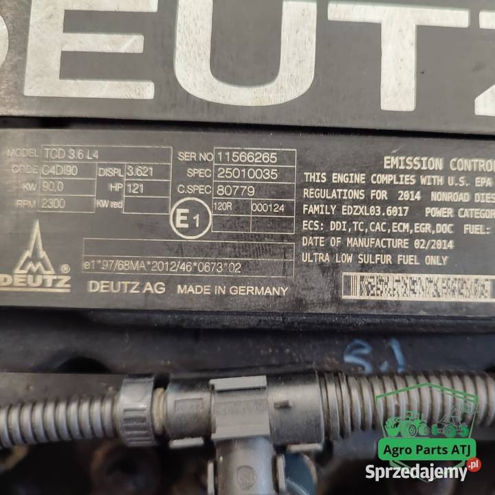 Silnik Deutz TCD 36 L4 Ciechanowiec