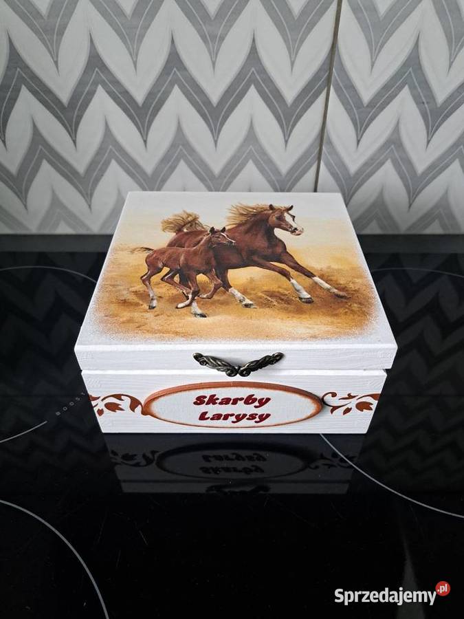 Szkatułka konie z imieniem handmade Kędzierzyn-Koźle