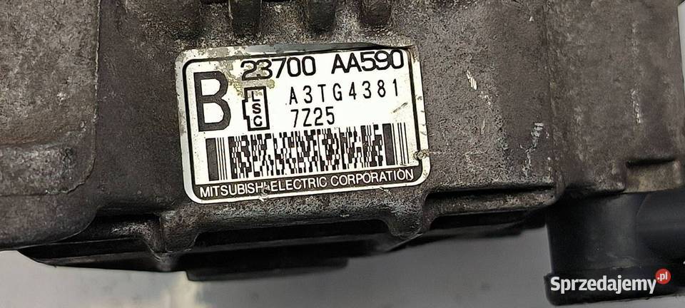 ALTERNATOR SUBARU OUTBACK A3TG4381 Pozostałe Lipno sprzedam