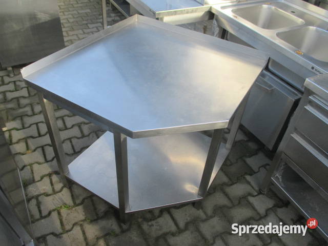 Solidny Stół Gastronomiczny Narożnikowy Z Półką Ostrów Wielkopolski