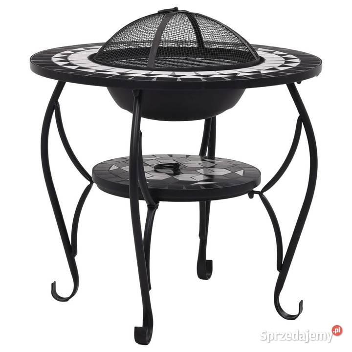 vidaXL Mozaikowe palenisko ze stolikiem