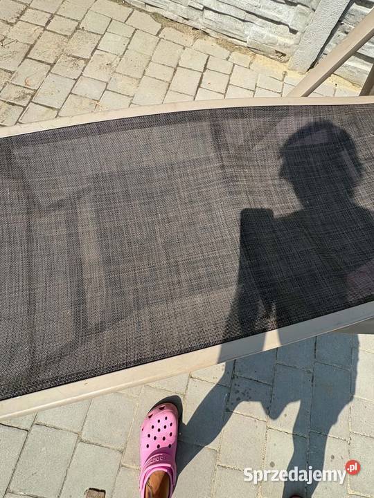 Piękny aluminiowy leżak składany na płasko Ostrów Wielkopolski