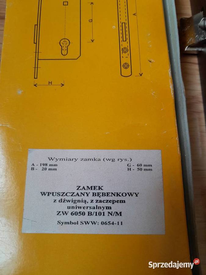 Zamek wpuszczany bębenkowy LOB z zaczepem Polkowice