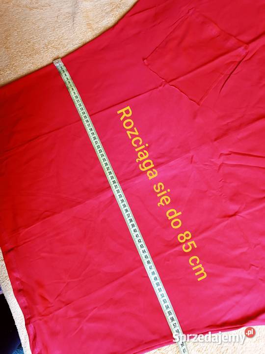 Bluzka tunika czerwona z ozdobną kieszonką z dekoltem Cieszyn sprzedam