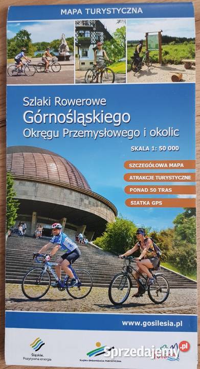 Szlaki Rowerowe Górnośląskiego szczegółowa mapa śląskie