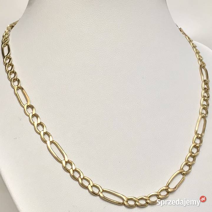 Złoty ŁAŃCUSZEK męski 14K piękny FIGARO 60 CUD złote Warszawa