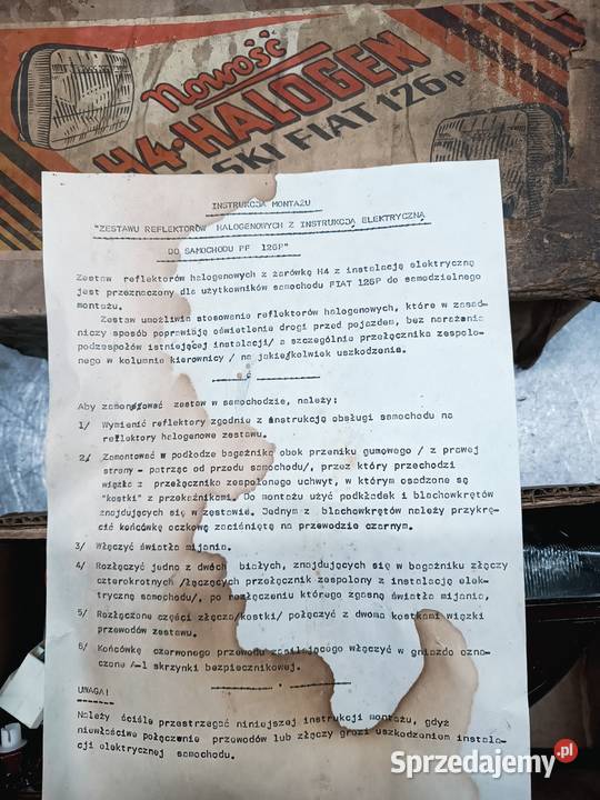 Nowe lampy Zelmot H4 do 126p Nowość PRL