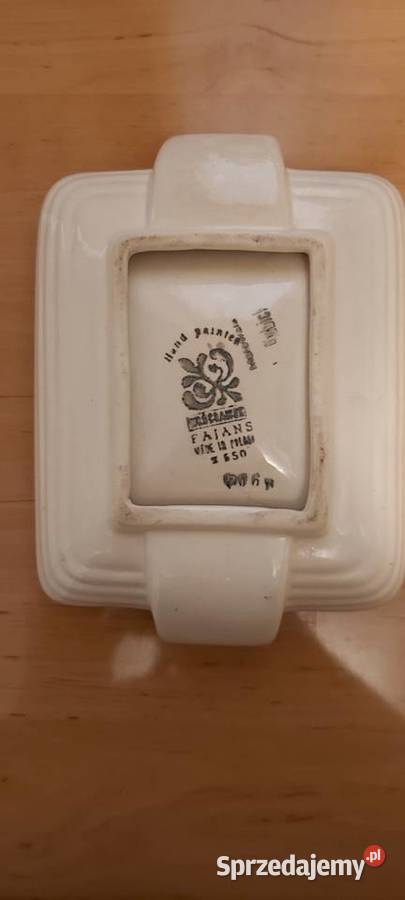 Talerze popielniczki fajans Włocławek PRL Kluczbork
