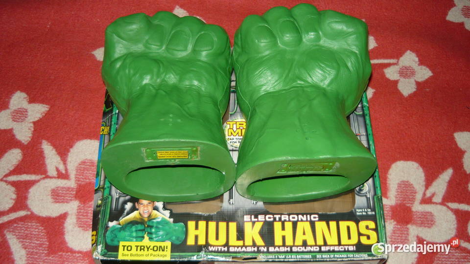 Hulk hands rękawice zabawka Sokółka