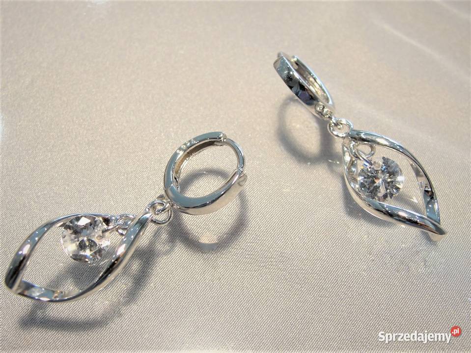 Srebrne kolczyki z cyrkoniami srebrne
