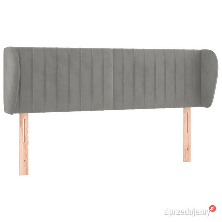 Zagłówek uszak jasnoszary 147x23x7888 aksamitny sprzedam