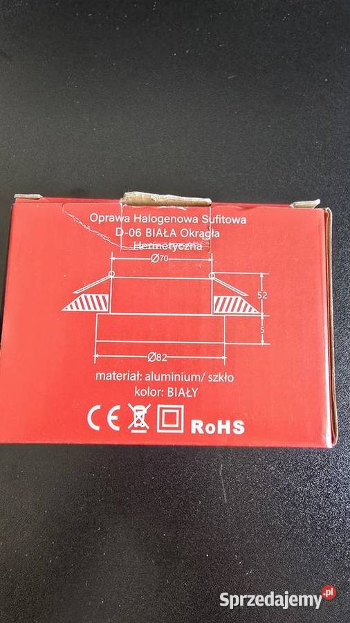 Oprawa halogenowa podtynkowa IP44 GU10 Łódź