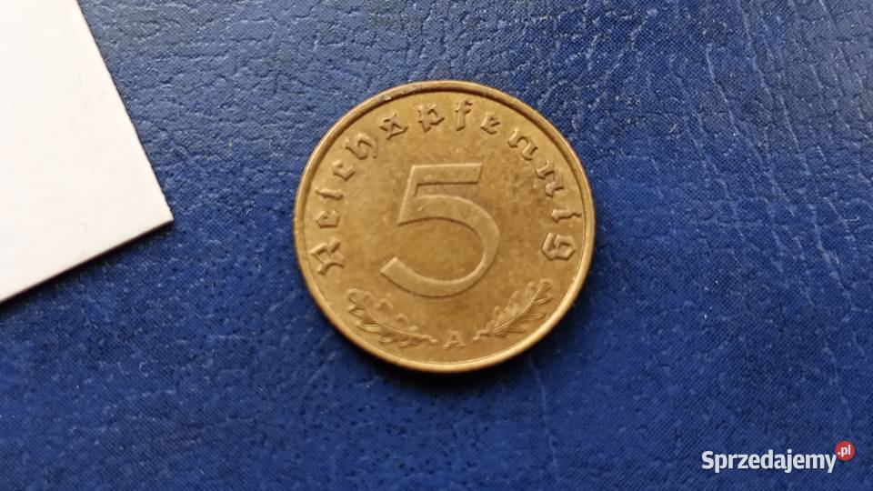 Stare monety 5 pfennig 1938 A Niemcy Lesko