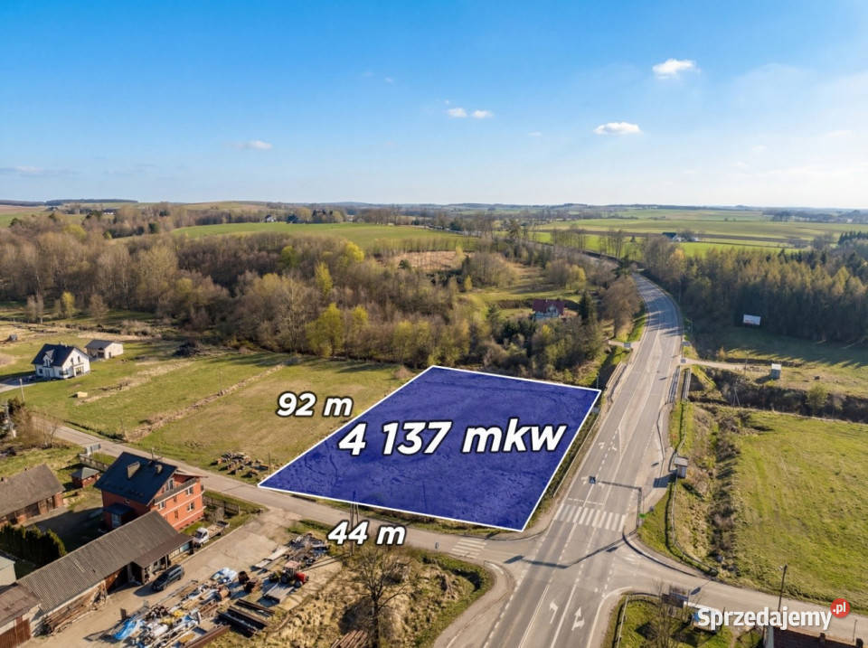 Działka usługowa z WZ DK 87 2 S7 1zł/m2 Szczepanowice
