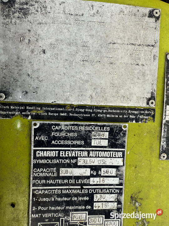 wózek widłowy diesel CLARK C30D Yanmar 3000 Działoszyn
