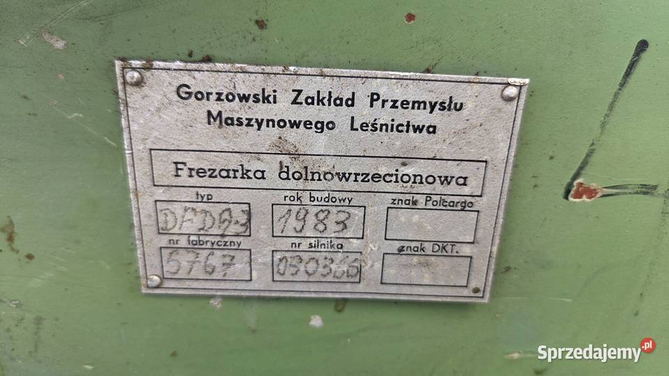 Frezarka dolnowrzecionowa Gomad DFDA3 Karsin sprzedam