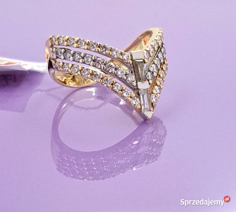 25 Pierścionek r17 Złoty pr585 Glamour Z996 Poznań