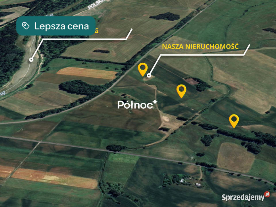 Ziemia rolna o pow 39 Ha w gminie Terespol 84m lubelskie Murawiec