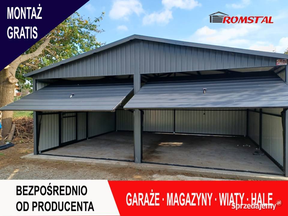 GRAFITOWY Garaż Blaszany 6x6 - Garaże Blaszane - Romstal A29v7