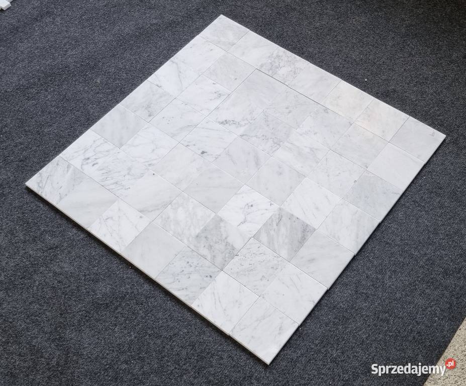 MOZAIKA BIANCO CARRARA KWADRATY MATOWE Bielawa sprzedam