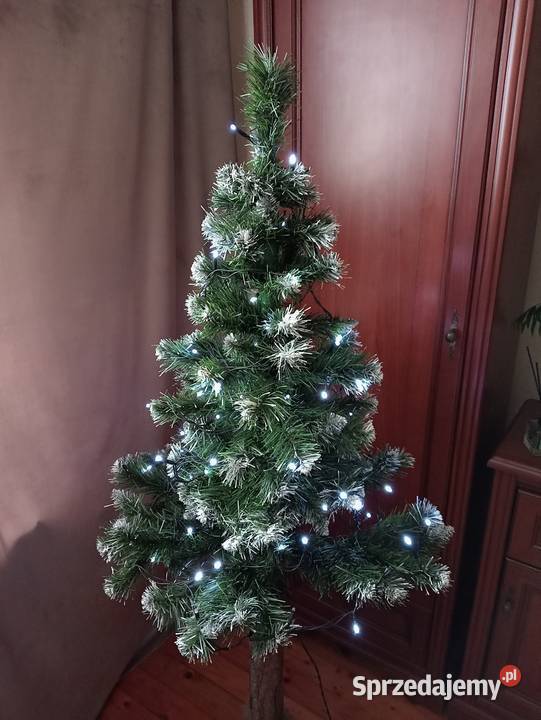 Choinka na pniu 180 ośnieżona lampki w komplecie Jaworzno