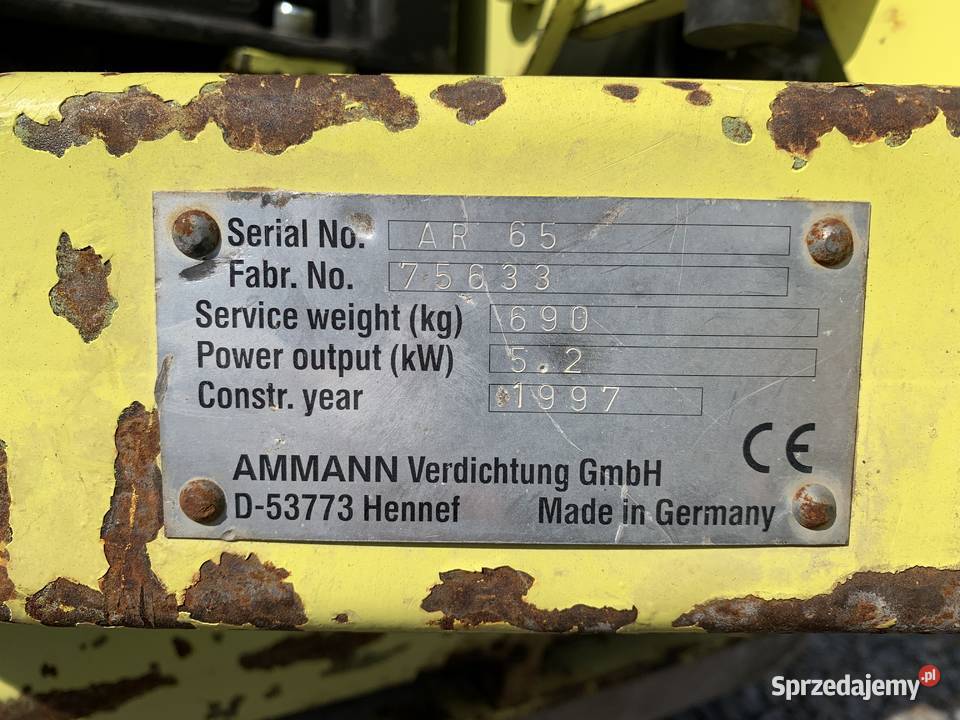 Walec drogowy wibracyjny AMMANN AR65 Sadki