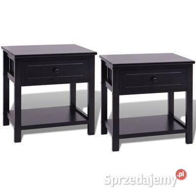 vidaXL Szafki nocne 2 drewniane czarneSKU242873 Nocne Warszawa