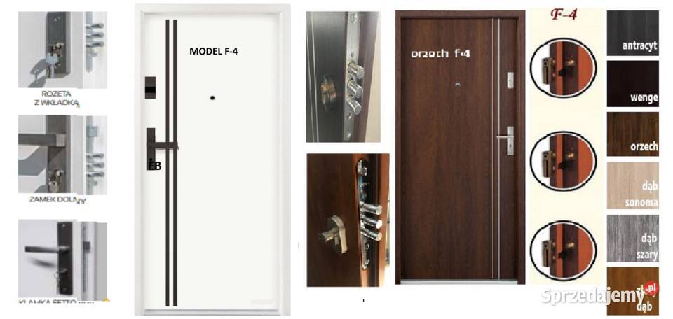 Drzwi zewnętrzne wejściowe z montażem