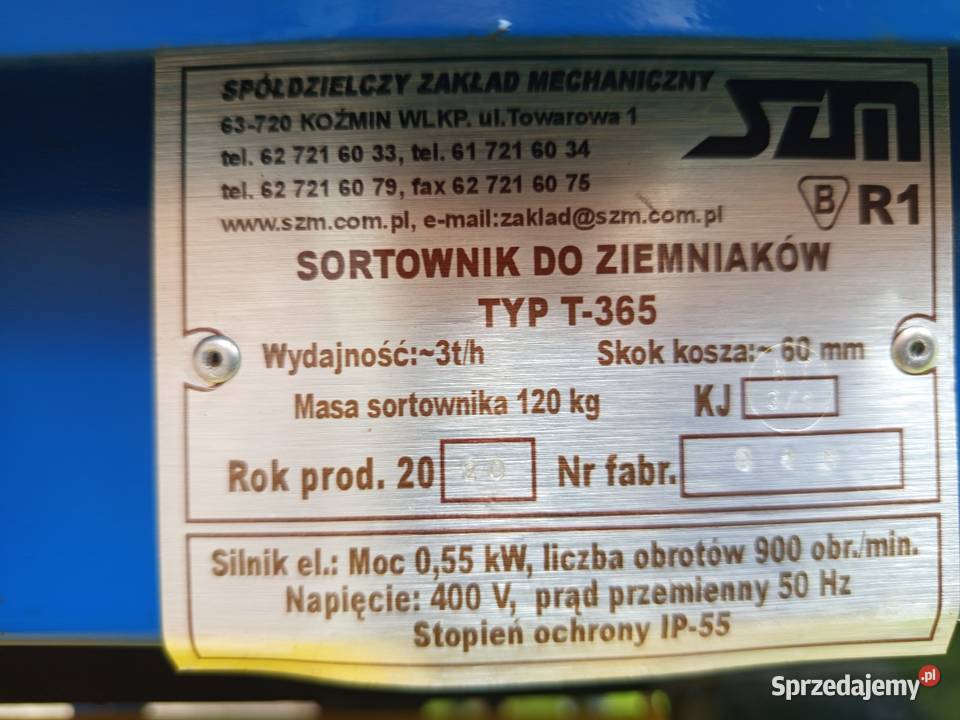 Sortownik T365 Koźmin Sortowniki świętokrzyskie Zysławice