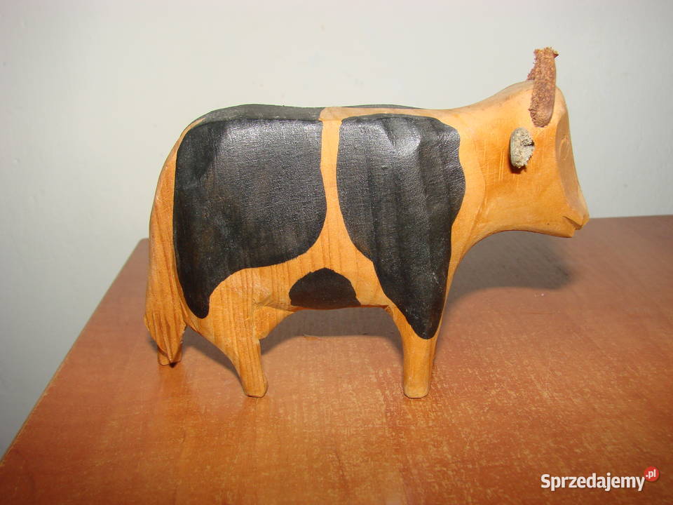 Krowa drewniana figurka pomorskie Pruszcz Gdański