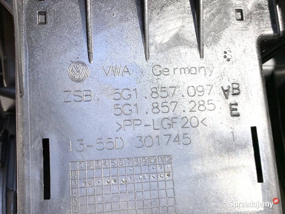 SCHOWEK PASAŻERA VW GOLF VII Hatchback 5G1857097 osobowe