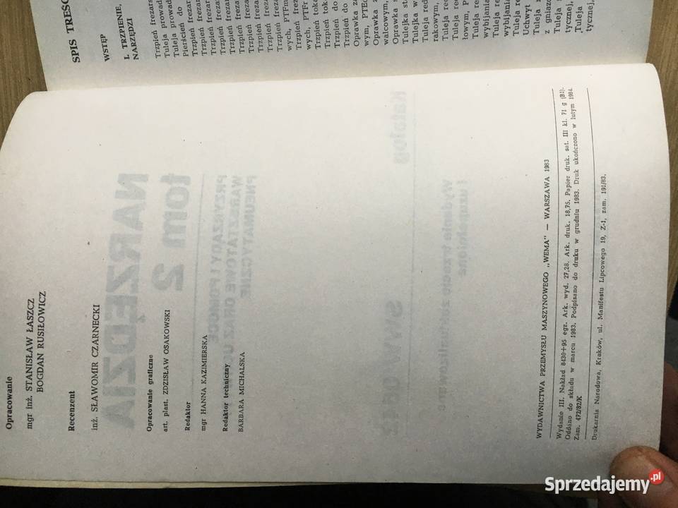 Narzędzia tom 2 Przyrządy i Pomoce Warsztatowe Antykwariat wielkopolskie Łęczyca